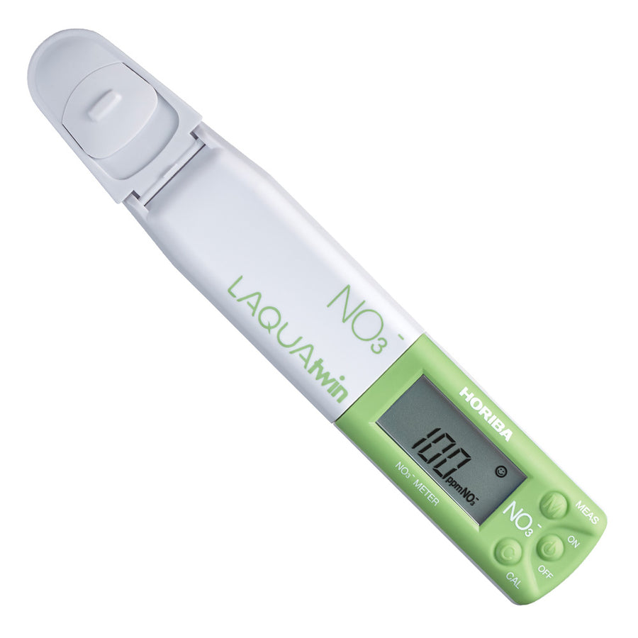 A photograph of the NTS Plant Sap and Soil Nitrate Meter by Horiba on white background