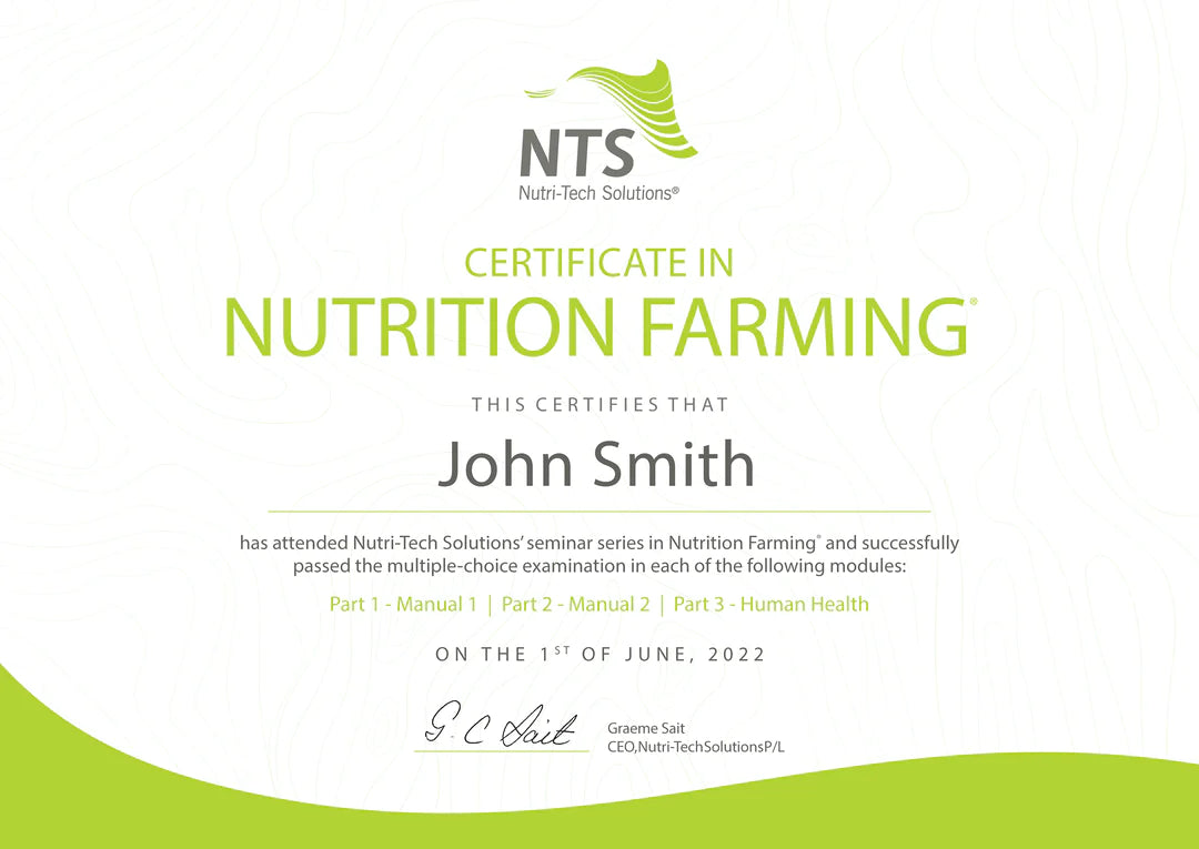 Certificate in Nutrition Farming® Tickets